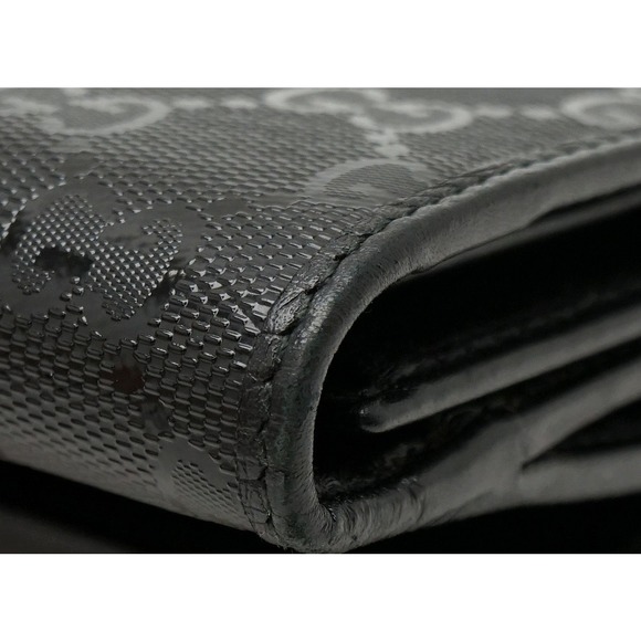 Gucci Implement GG Charm W Hook Long Wallet Leather Black - Picture 3 of 9